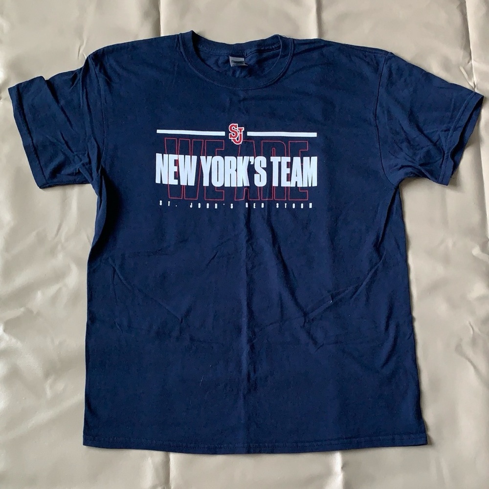 ST. JOHN’S UNIVERSITY RED STORM ‘NEW YORK’S TEAM’ T-SHIRT SZ LARGE